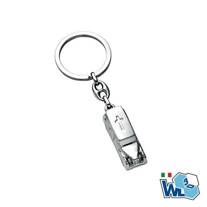 ARTÉ Portachiavi Gatto Con Medaglietta Incisa – Metallo Inossidabile Lucido 37x78mm (7157E)